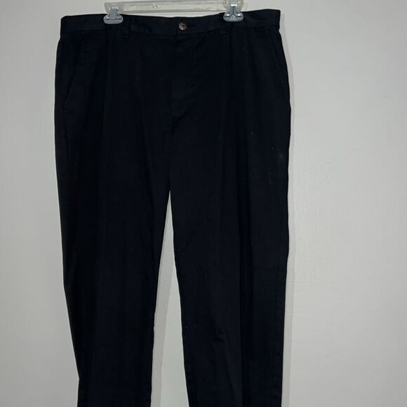 St. John’s Bay black flat front pants size 38 x 32 - Picture 3 of 7